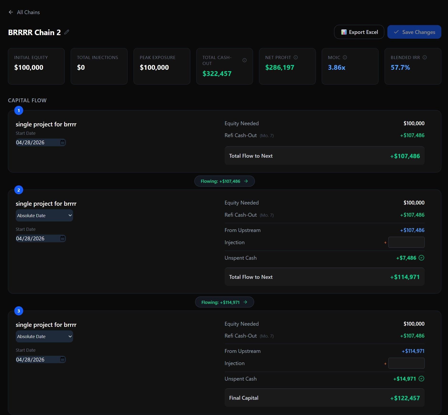 BRRRR Chain Workflow - view 1